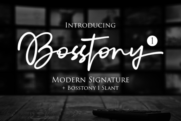 Bosstony 1: A Premium Script Font for Web Headers