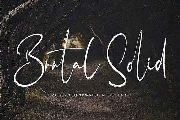 Brutal Solid: A Script Font for Digital Design