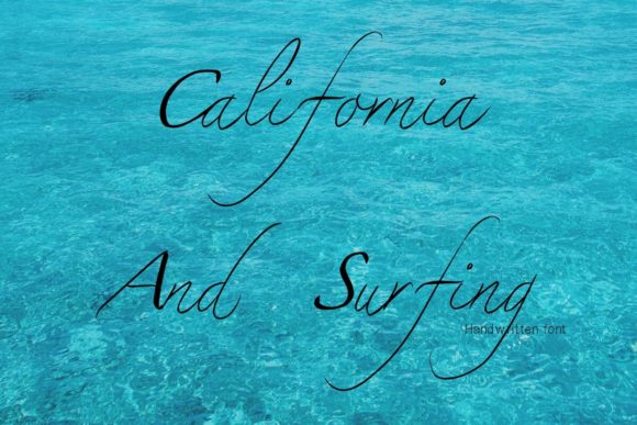 California and Surfing Font for Editorial Design