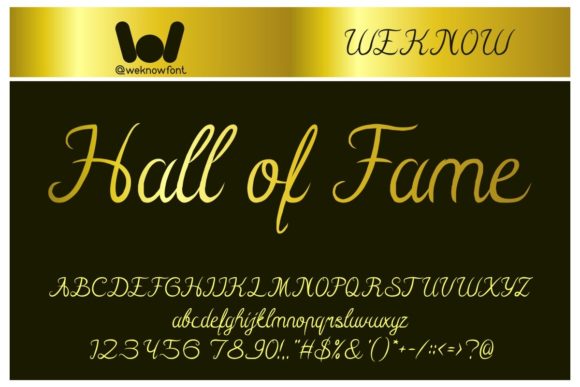 Hall of Fame: A Graceful Script Font for Editorial Design