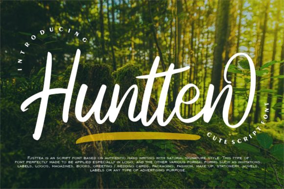 Huntten: The Script Font for Scroll-Stopping Content