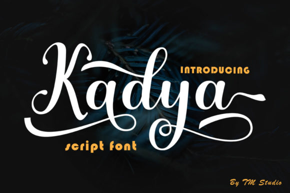 Kadya: A Refined Script Font for Editorial Design