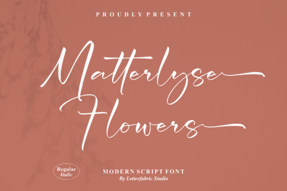 Matterlyse Flowers: A Delicate Script Font for Editorial Design