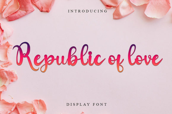 Republic of Love: A Script Font for Editorial Design