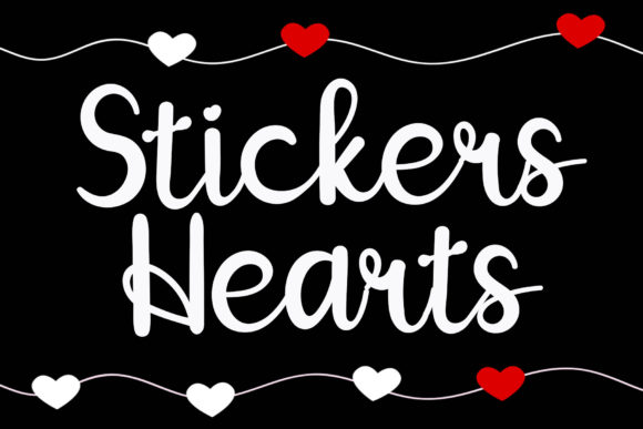 Stickers Hearts: A Flowing Script Font for Branding